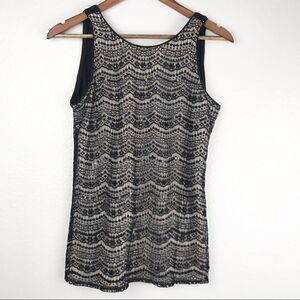Maurices Lace Sequin Tank Top Size M